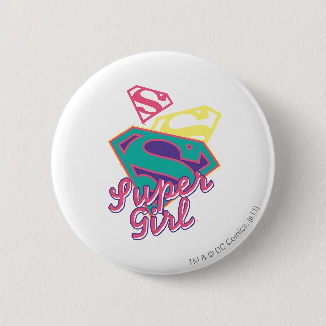Supergirl Cursive Button (Vorderseite)