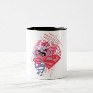 Supergirl Diamonds and Lips Zweifarbige Tasse