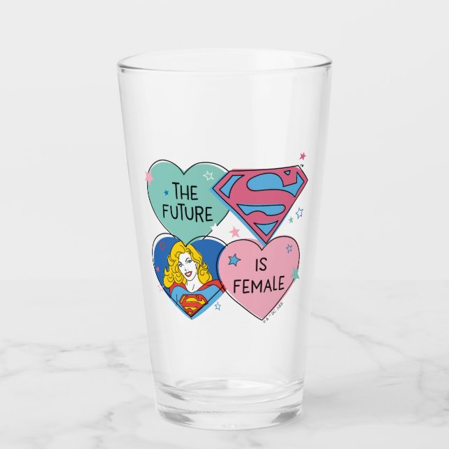 Supergirl "Die Zukunft ist weiblich" Glas (Vorderseite)