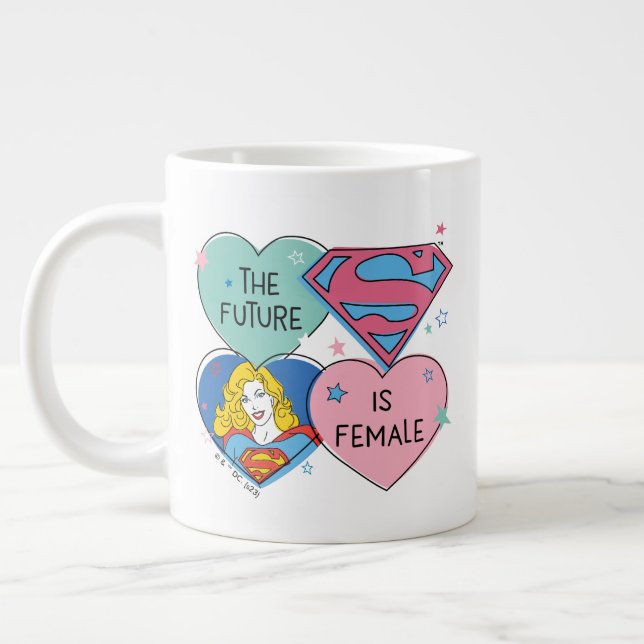 Supergirl "Die Zukunft ist weiblich" Jumbo-Tasse (Links)
