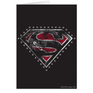 Supergirl Distressed Logo Schwarz und Rot