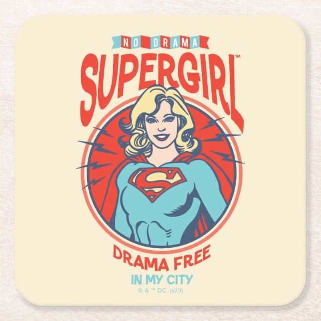 Supergirl Drama frei in meiner Stadt Rechteckiger Pappuntersetzer (Vorderseite)
