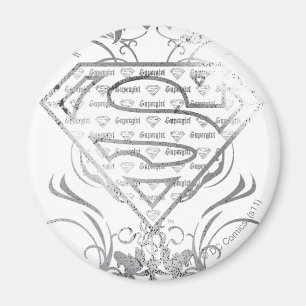 Supergirl-Extravagant-Silber-Logo Magnet