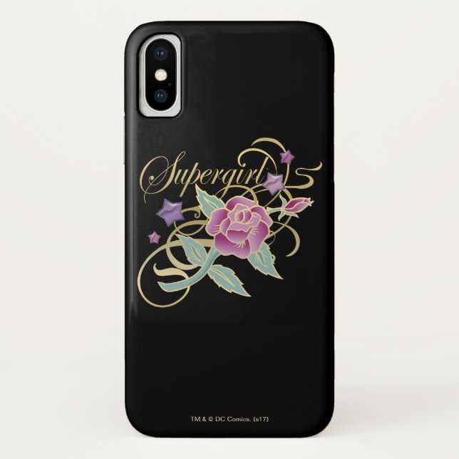 Supergirl Extravagante Rose Case-Mate iPhone Hülle (Rückseite)