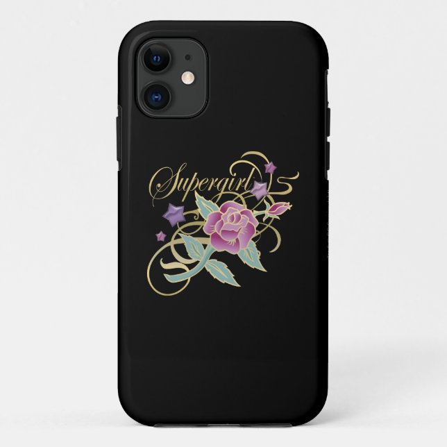 Supergirl Extravagante Rose Case-Mate iPhone Hülle (Rückseite)