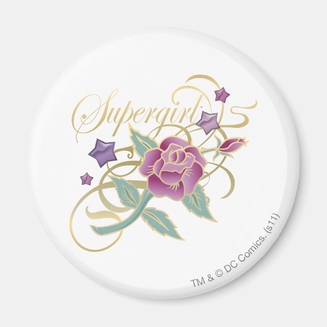 Supergirl Extravagante Rose Magnet (Vorne)