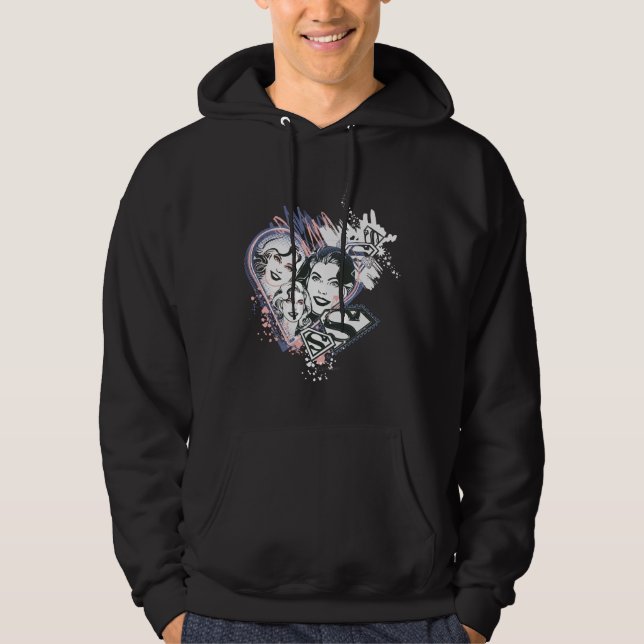 Supergirl Face Collage Hoodie (Vorderseite)