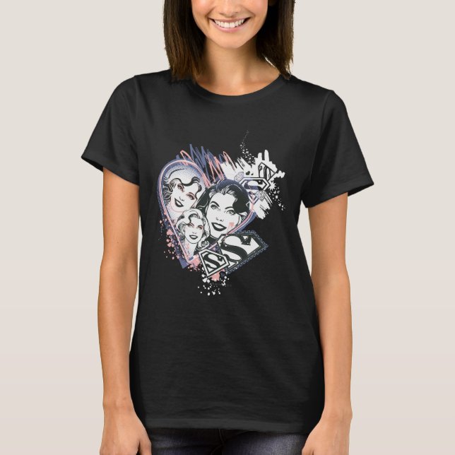 Supergirl Face Collage T-Shirt (Vorderseite)