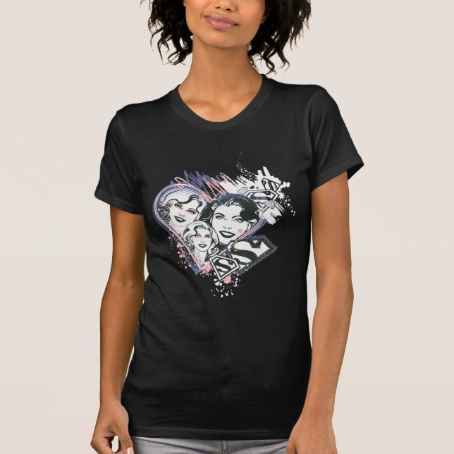 Supergirl Face Collage T-Shirt (Vorderseite)