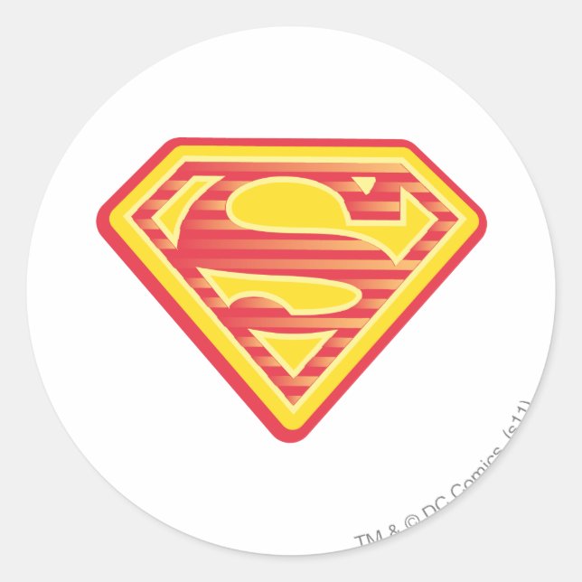 Supergirl Far-Out-Logo Runder Aufkleber (Vorderseite)