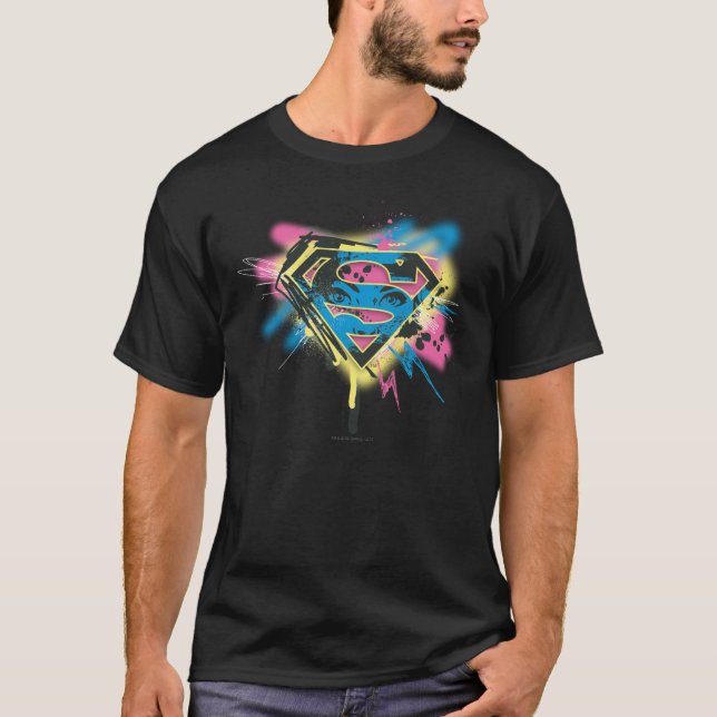 Supergirl Farbe und Flecken T-Shirt (Vorderseite)