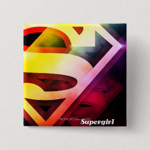 Supergirl-farbiges Logo Button