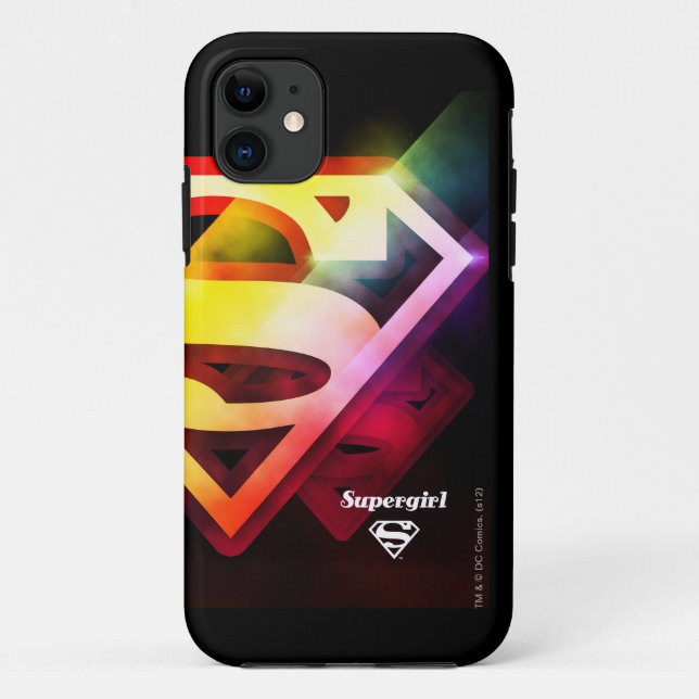 Supergirl-farbiges Logo Case-Mate iPhone Hülle (Rückseite)