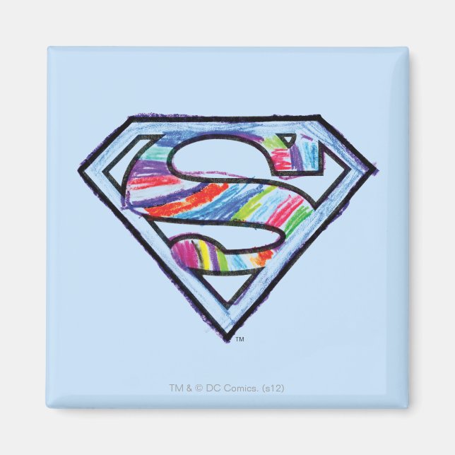 Supergirl-farbiges Logo Magnet (Vorne)