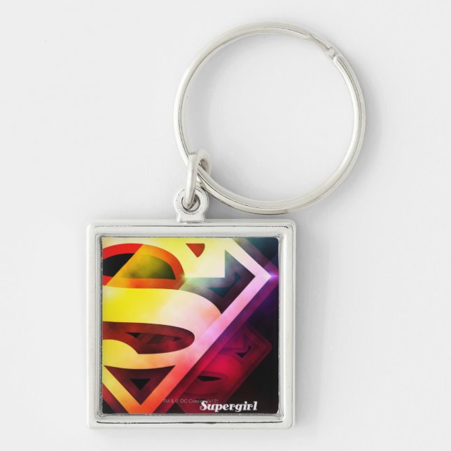Supergirl-farbiges Logo Schlüsselanhänger (Vorne)