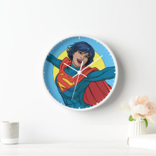 Supergirl Fliegen in Blue Anzug Uhr