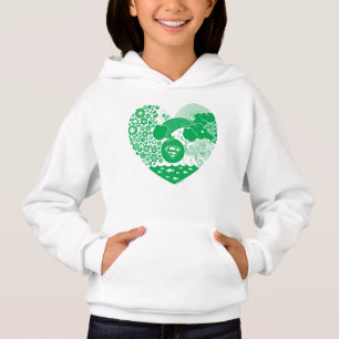 Supergirl Floral Peace Heart Graphic Hoodie