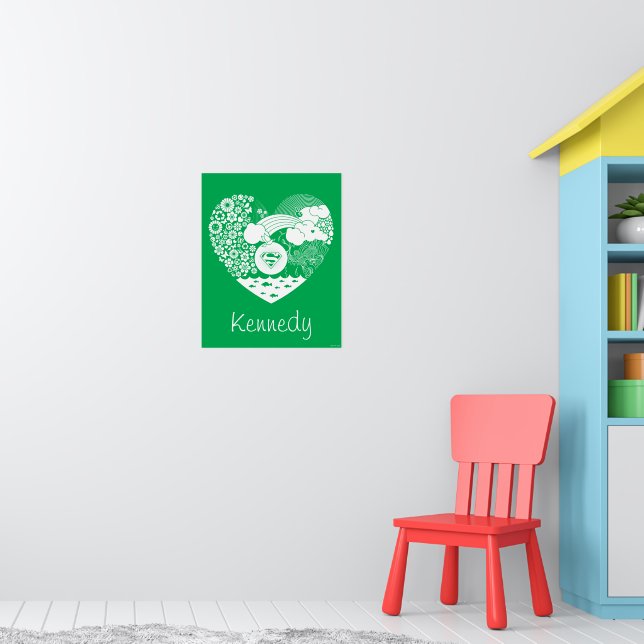 Supergirl Floral Peace Heart Graphic Poster (Kinderzimmer 1)