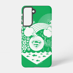 Supergirl Floral Peace Heart Graphic Samsung Galaxy Hülle