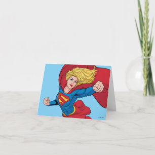 Supergirl Flying Up Illustration