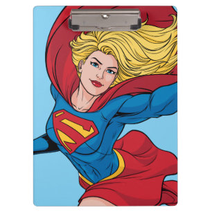Supergirl Flying Up Illustration Klemmbrett
