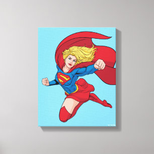 Supergirl Flying Up Illustration Leinwanddruck