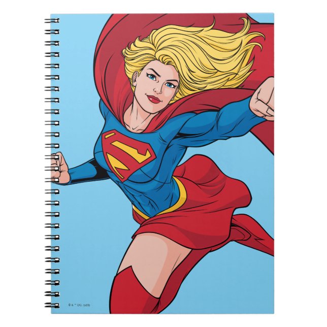 Supergirl Flying Up Illustration Notizblock (Vorderseite)