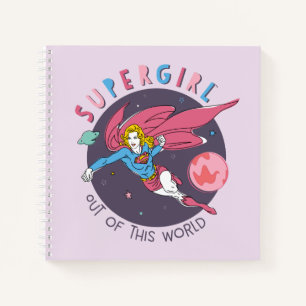 Supergirl Flying Up Illustration Notizbuch