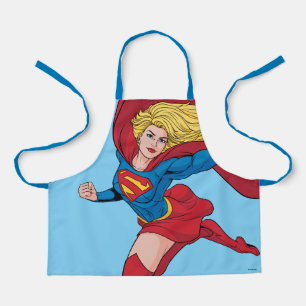 Supergirl Flying Up Illustration Schürze