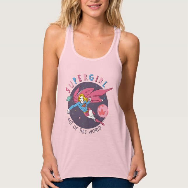 Supergirl Flying Up Illustration Tank Top (Vorderseite)