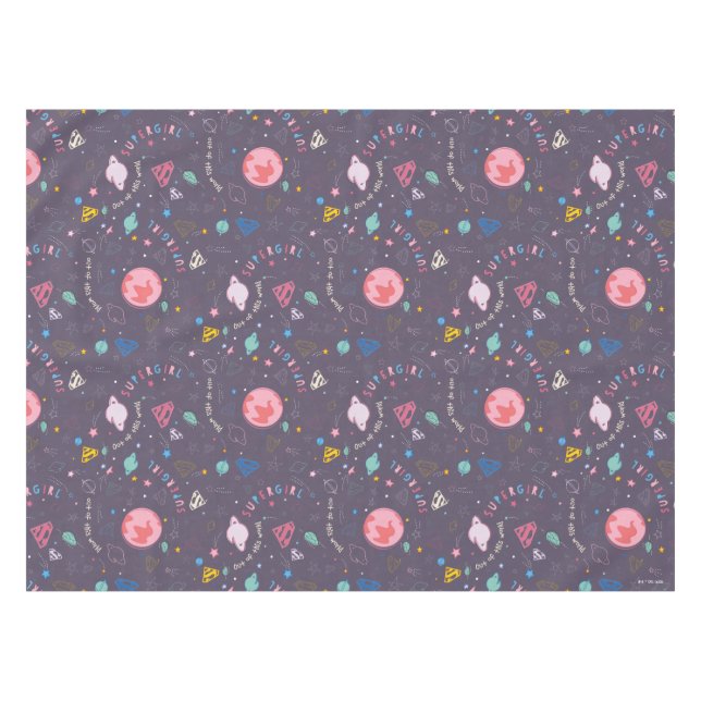 Supergirl Flying Up Illustration Tischdecke (Vorderseite (Horizontal))