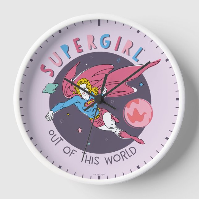 Supergirl Flying Up Illustration Uhr (Vorderseite)