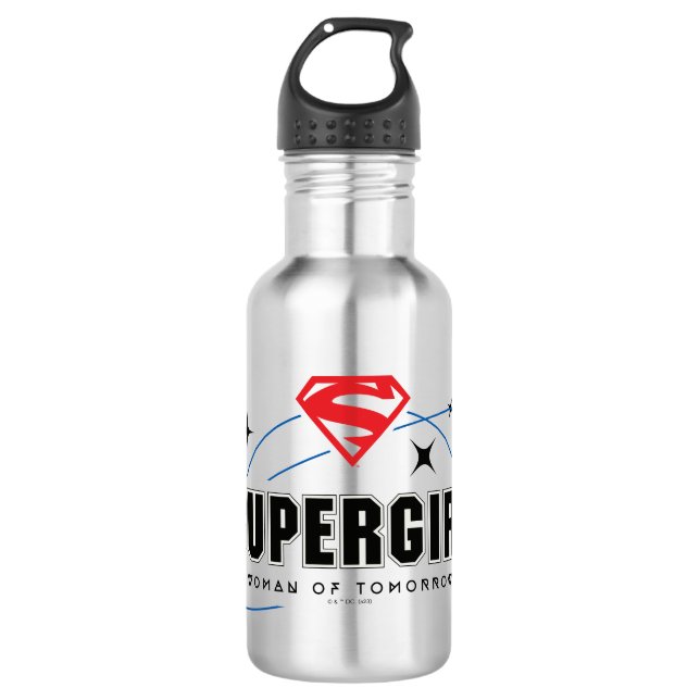 Supergirl Frau von morgen Edelstahlflasche (Vorderseite)