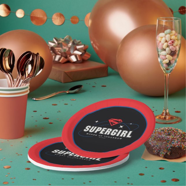 Supergirl Frau von morgen Pappteller (Multi)