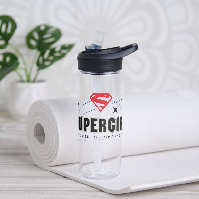 Supergirl Frau von morgen Trinkflasche (Yoga)