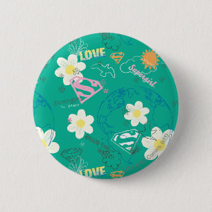 Supergirl für Peace Pattern Button