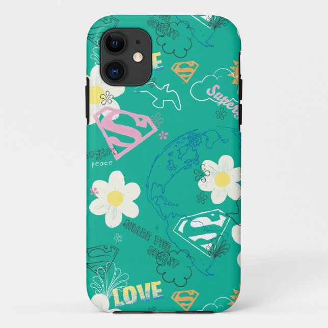 Supergirl für Peace Pattern Case-Mate iPhone Hülle (Rückseite)