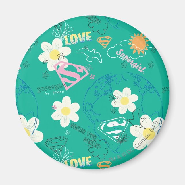 Supergirl für Peace Pattern Magnet (Vorne)