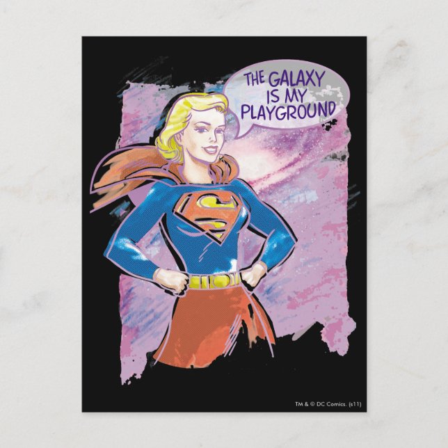 Supergirl Galaxy Postkarte (Vorderseite)