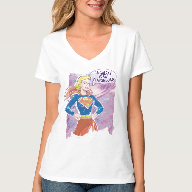 Supergirl Galaxy T-Shirt (Vorderseite)