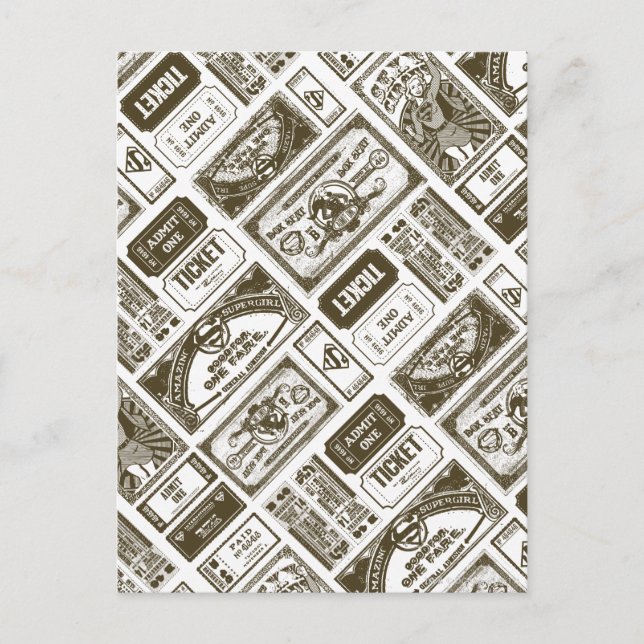 Supergirl geben ein Muster Brown Postkarte (Vorderseite)