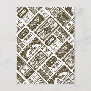 Supergirl geben ein Muster Brown Postkarte