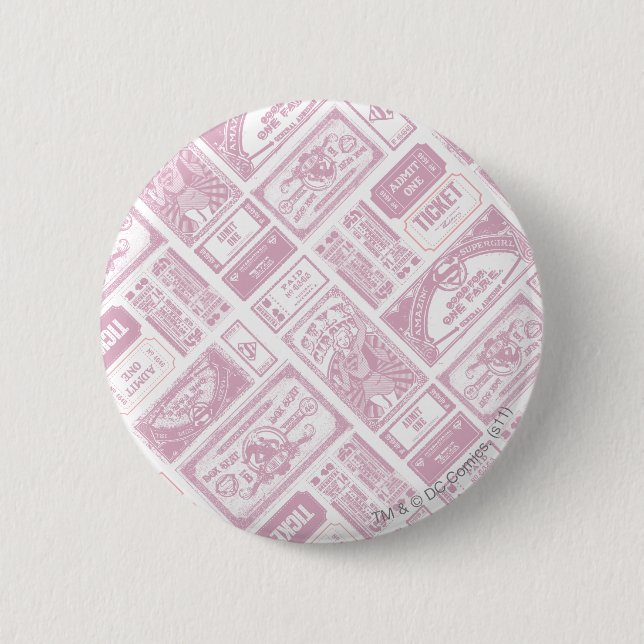 Supergirl geben ein Muster Pink ein Button (Vorderseite)