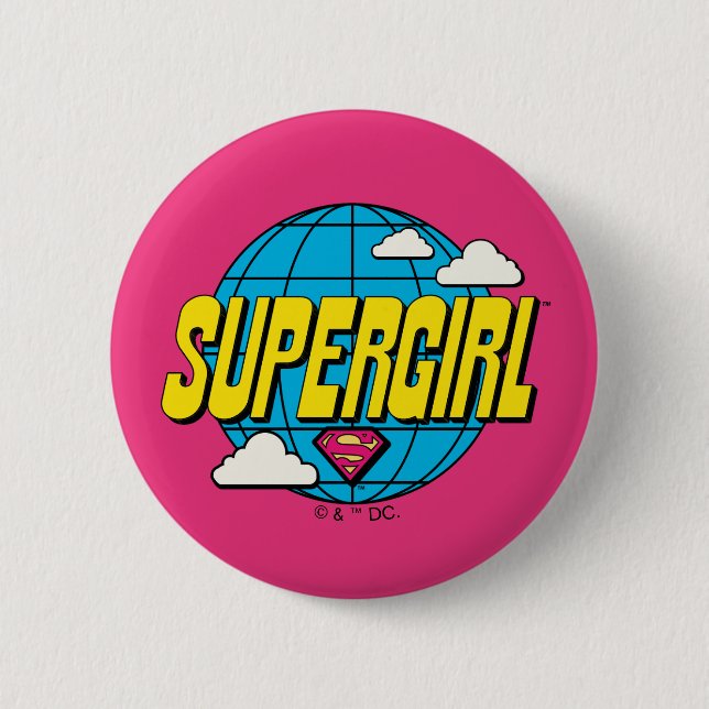 Supergirl Global Pop Grafik Button (Vorderseite)