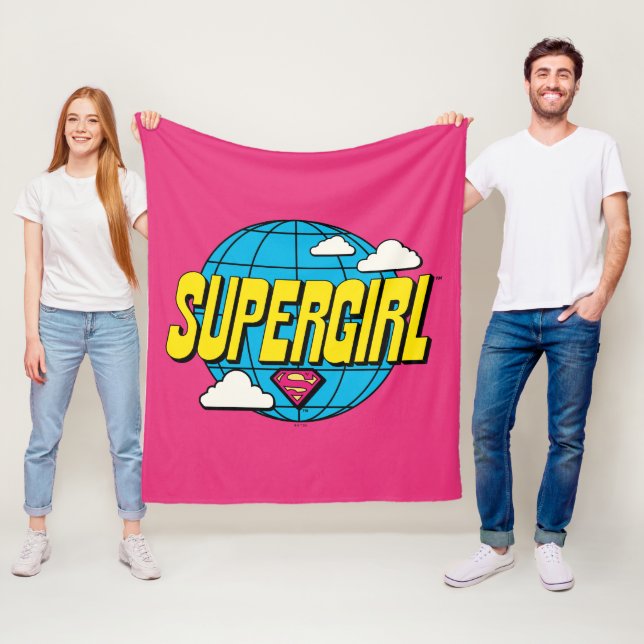Supergirl Global Pop Grafik Fleecedecke (Beispiel)