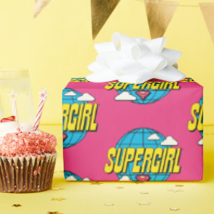 Supergirl Global Pop Grafik Geschenkpapier