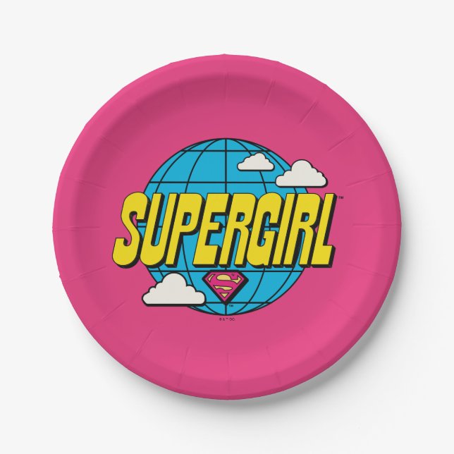 Supergirl Global Pop Grafik Pappteller (Vorderseite)
