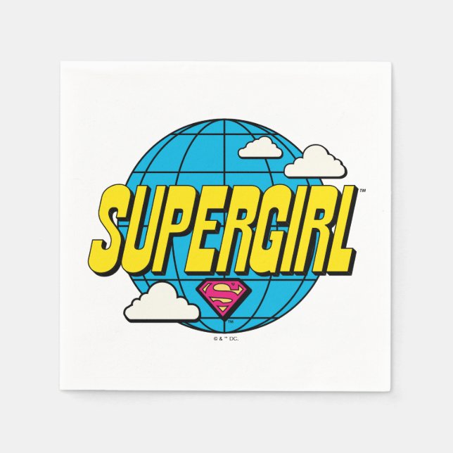 Supergirl Global Pop Grafik Serviette (Vorderseite)
