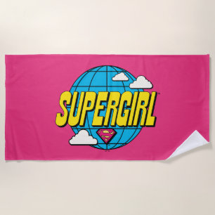 Supergirl Global Pop Grafik Strandtuch