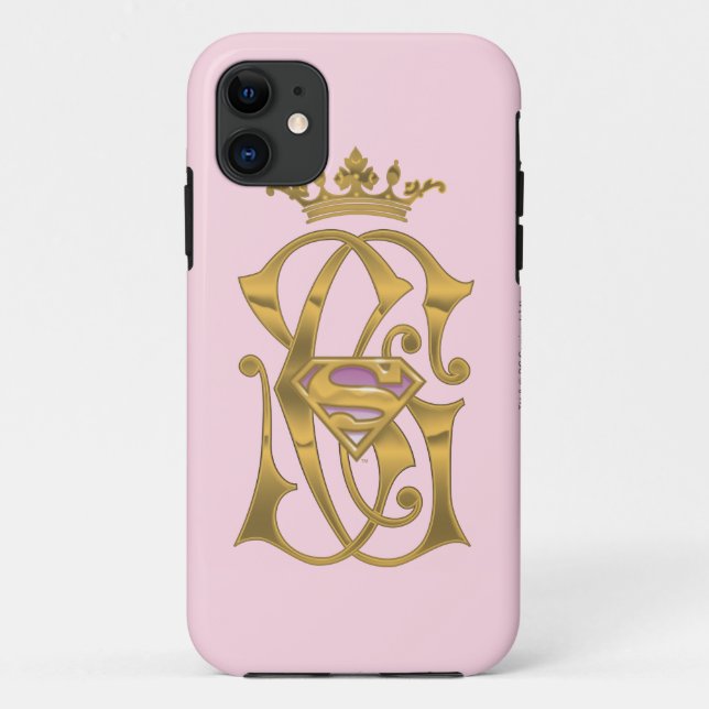 Supergirl Gold Crown Case-Mate iPhone Hülle (Rückseite)